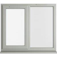 Crystal uPVC Agate Grey Left Hand Side Hung Next to a Fixed Light Clear Double Glazed Window - 1190 x 965mm