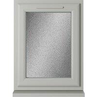 Crystal uPVC Agate Grey Right Hand Side Hung Obscure Double Glazed Window - 610 x 820mm