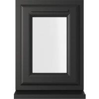 Crystal uPVC Black Top Opener Clear Double Glazed Window - 440 x 610mm