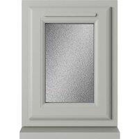 Crystal uPVC Agate Grey Top Opener Obscure Double Glazed Window - 440 x 610mm