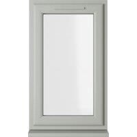 Crystal uPVC Agate Grey Left Hand Side Hung Clear Triple Glazed Window - 610 x 1040mm