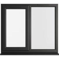 Crystal uPVC Black Left Hand Side Hung Next to a Fixed Light Clear Triple Glazed Window - 1190 x 965mm