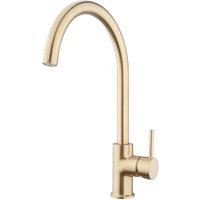Wickes Fiora Mono Mixer Tap - Brushed Brass