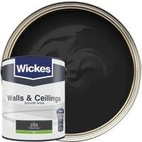 Wickes Vinyl Silk Emulsion Paint - Midnight Black No.255 - 5L