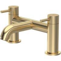Balterley Aurelia Round Minimalist Deck Mounted Bath Filler Tap - Brushed Brass