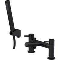 Balterley Nova Minimalist Round Bath Shower Mixer Tap with Shower Kit - Matt Black