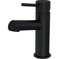 Balterley Nova Minimalist Round Mono Basin Mixer Tap & Push Button Waste - Matt Black