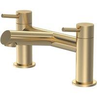 Balterley Nova Minimalist Round Deck Mounted Bath Filler Tap - Brushed Brass