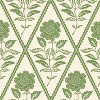 Joules Juliette Floral Print Cream & Green Wallpaper - 10m x 52cm