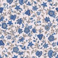 Joules Trailing Scot Cream & Blue Wallpaper - 10m x 52cm