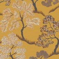 Sublime Trees Ochre Wallpaper - 10m