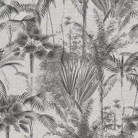 Sublime Jungle Texture Mono Wallpaper - 10m