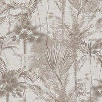 Sublime Jungle Texture Neutral Wallpaper - 10m