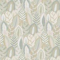 Sublime Arty Leaves Sage Wallpaper - 10m