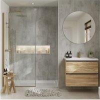 Multipanel Contemporary Arctic Stone Unlipped Shower Panel - 2400 x 1200 x 11mm