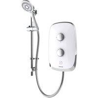 Aqualisa eMOTION Arctic White & Chrome Electric Shower - 9.5kW