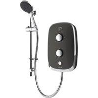 Aqualisa eMOTION Arctic Grey & Chrome Electric Shower - 10.5kW