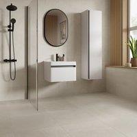 Wickes Lava Bone Matt Glazed Porcelain Wall & Floor Tile - 595 x 595mm