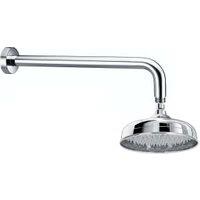 Bristan Traditional Round 200mm Fixed Head & Wall Fed 360mm Arm - Chrome
