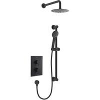 Bristan Apelo Concealed Dual Outlet Round Mixer Shower Pack - Matt Black