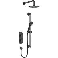 Bristan Hourglass Concealed Dual Outlet Round Mixer Shower Pack - Matt Black