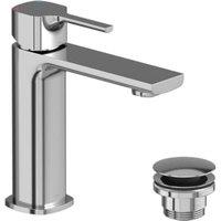Nexa By VADO Veva Mono Basin Mixer, 5 l/min Flow Regulator with Universal Basin Waste - Chrome
