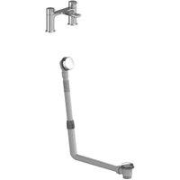Nexa By Vado Veva Deck Mounted Bath Filler with Bath Waste Overflow - Chrome