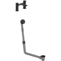 Nexa By VADO Veva Deck Mounted Bath Filler with Bath Waste Overflow - Matt Black