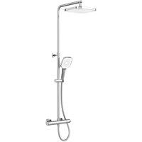 Nexa By VADO Veva Dual Outlet Exposed Thermostatic Mixer Shower Includes Shower Head & Riser Rail - Chrome