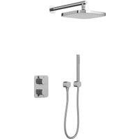 Nexa By VADO Veva Dual Outlet Concealed Thermostatic Mixer Shower Kit - Chrome