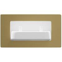 Proofvision In-Wall White Dual Electric Toothbrush Charger - Brushed Brass
