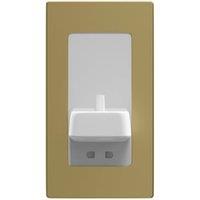Proofvision In-Wall White Electric Toothbrush Charger & Shaver Socket - Brushed Brass