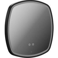 Nexa By VADO Veva Matt Black Square LED Bathroom Mirror with Demister - 500mm