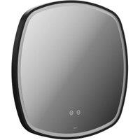 Nexa By VADO Veva Matt Black Square LED Bathroom Mirror with Demister - 600mm