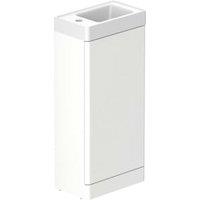 Nexa By VADO Veva Dusk White Freestanding Cloakroom Vanity Unit & Left Hand Mineral Cast Basin - 400mm