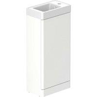 Nexa By VADO Veva Dusk White Freestanding Cloakroom Vanity Unit & Right Hand Mineral Cast Basin - 400mm