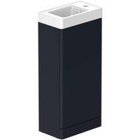 Nexa By VADO Veva Midnight Blue Freestanding Cloakroom Vanity Unit & Right Hand Mineral Cast Basin - 400mm