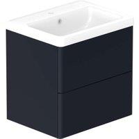 Nexa By VADO Veva Midnight Blue Wall Hung Vanity Unit & Ceramic Basin - 600mm