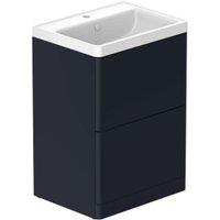 Nexa By VADO Veva Midnight Blue Freestanding Vanity Unit & Mineral Cast Basin - 600mm