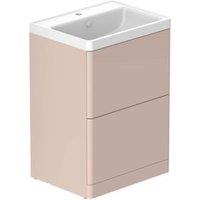 Nexa By VADO Veva Sunset Pink Freestanding Vanity Unit & Mineral Cast Basin - 600mm