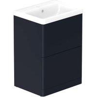 Nexa By VADO Veva Midnight Blue Freestanding Vanity Unit & Ceramic Basin - 600mm