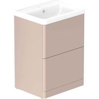 Nexa By VADO Veva Sunset Pink Freestanding Vanity Unit & Ceramic Basin - 600mm