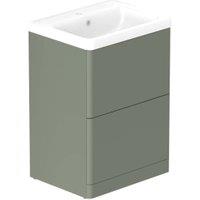 Nexa By VADO Veva Dawn Green Freestanding Vanity Unit & Ceramic Basin - 600mm