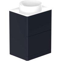 Nexa By VADO Veva Midnight Blue Freestanding Vanity Unit with White Ceramic Worktop & Round Countertop Basin - 600mm