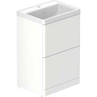 Nexa By VADO Veva Dusk White Freestanding Vanity Unit & Mineral Cast Basin - 500mm