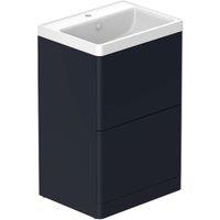 Nexa By VADO Veva Midnight Blue Freestanding Vanity Unit & Mineral Cast Basin - 500mm