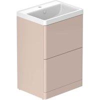 Nexa By VADO Veva Sunset Pink Freestanding Vanity Unit & Mineral Cast Basin - 500mm
