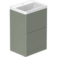 Nexa By VADO Veva Dawn Green Freestanding Vanity Unit & Mineral Cast Basin - 500mm