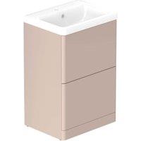 Nexa By VADO Veva Sunset Pink Freestanding Vanity Unit & Ceramic Basin - 500mm