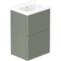 Nexa By VADO Veva Dawn Green Freestanding Vanity Unit & Ceramic Basin - 500mm
